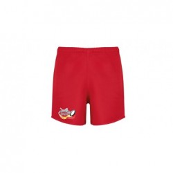 Short Rugby Coton Enfant - Rouge