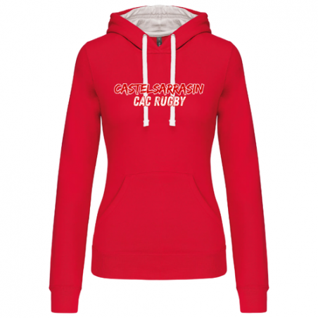 Sweat à capuche Authentic CAC Femme - Rouge