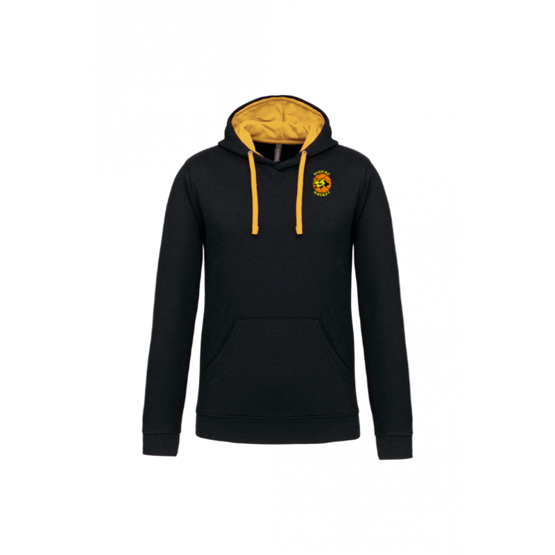 Sweat a capuche Homme - Noir jaune