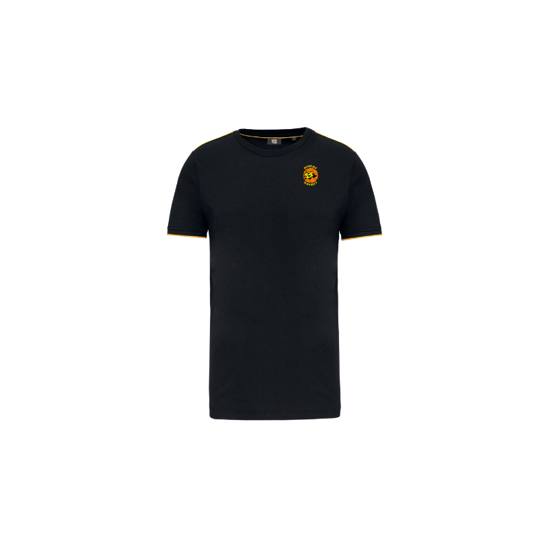 Tshirt coton - Noir Jaune