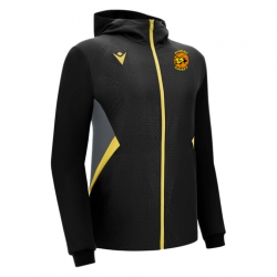 Veste full zip a capuche - Noir Jaune