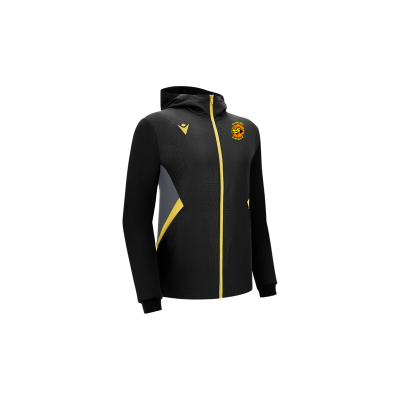 Veste full zip a capuche - Noir Jaune